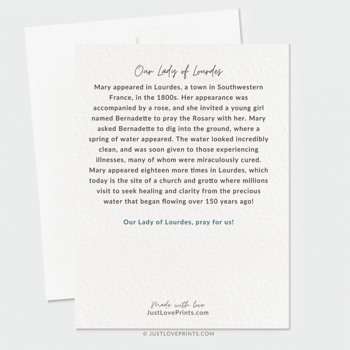 Our Lady of Lourdes Greeting Card