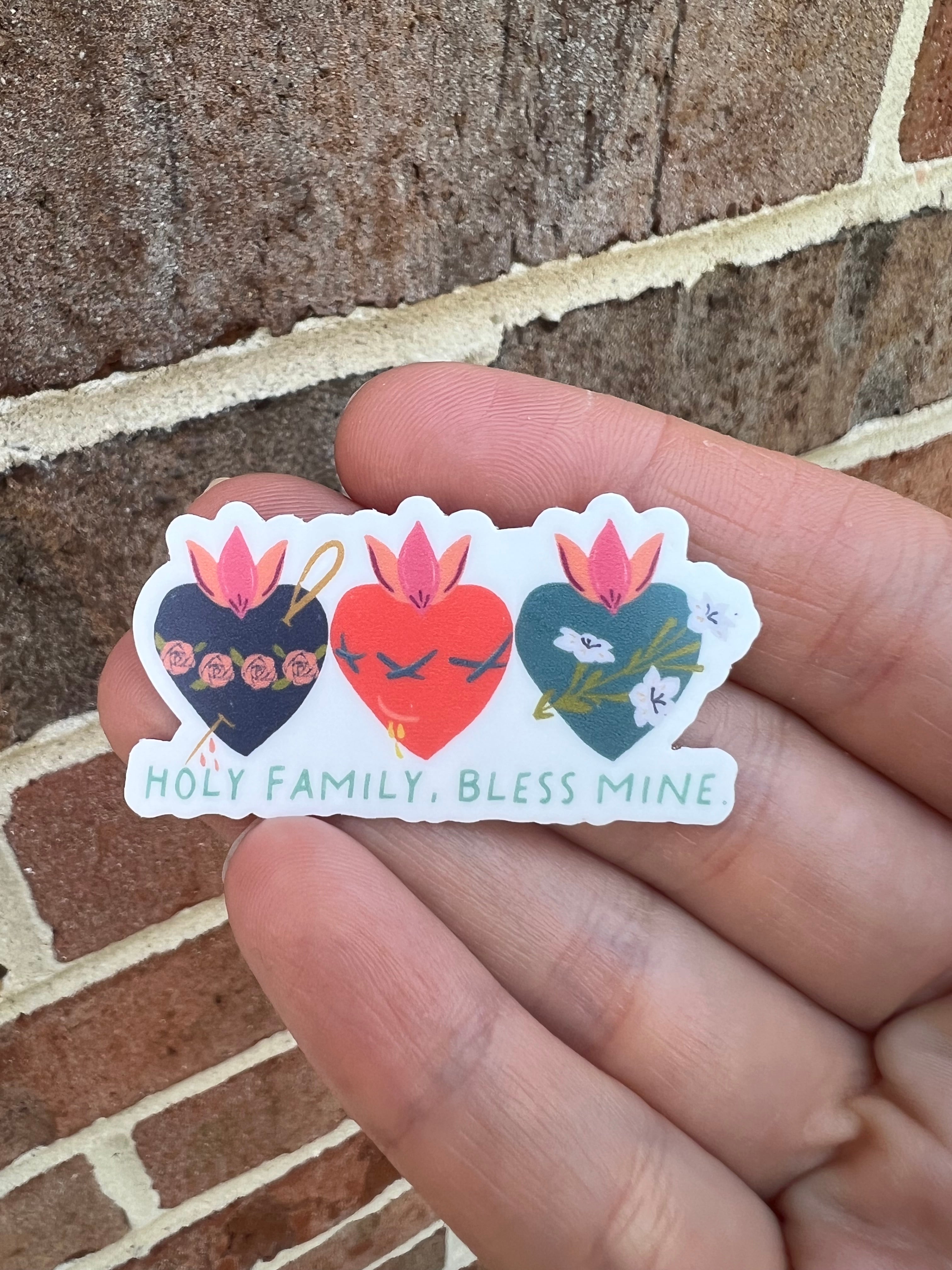 Holy Family Hearts Sticker