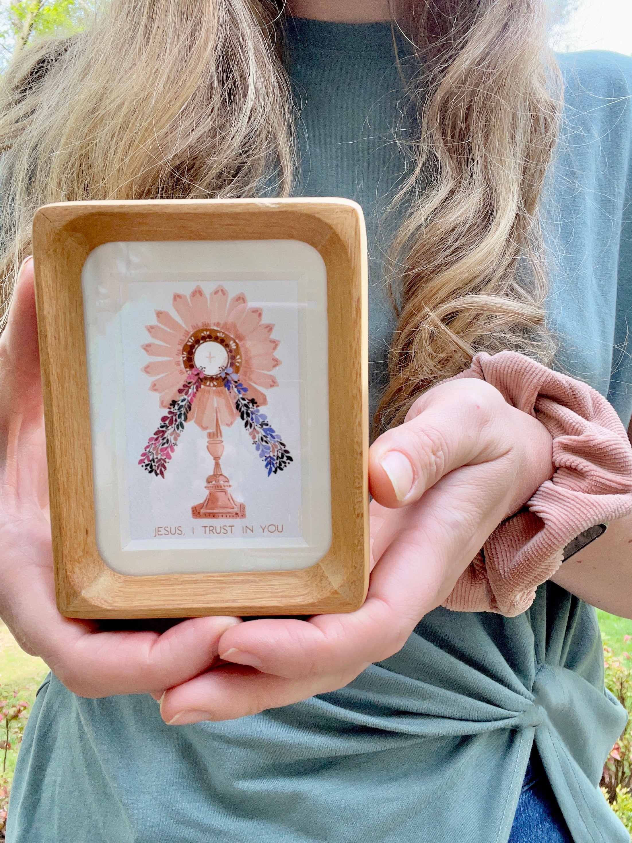 Divine Mercy Hand-Painted Tiny Frame