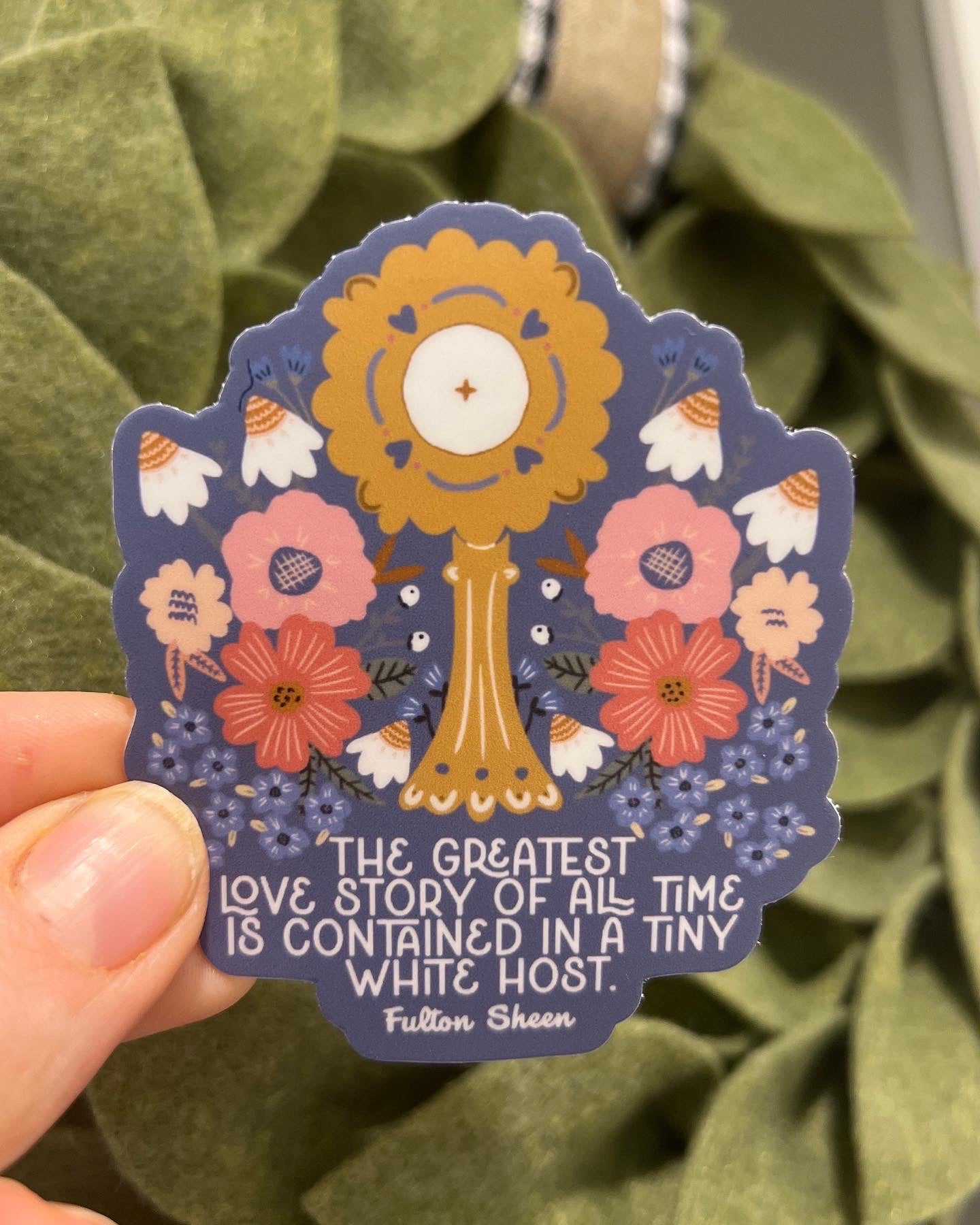 Greatest Love Story Eucharist Sticker