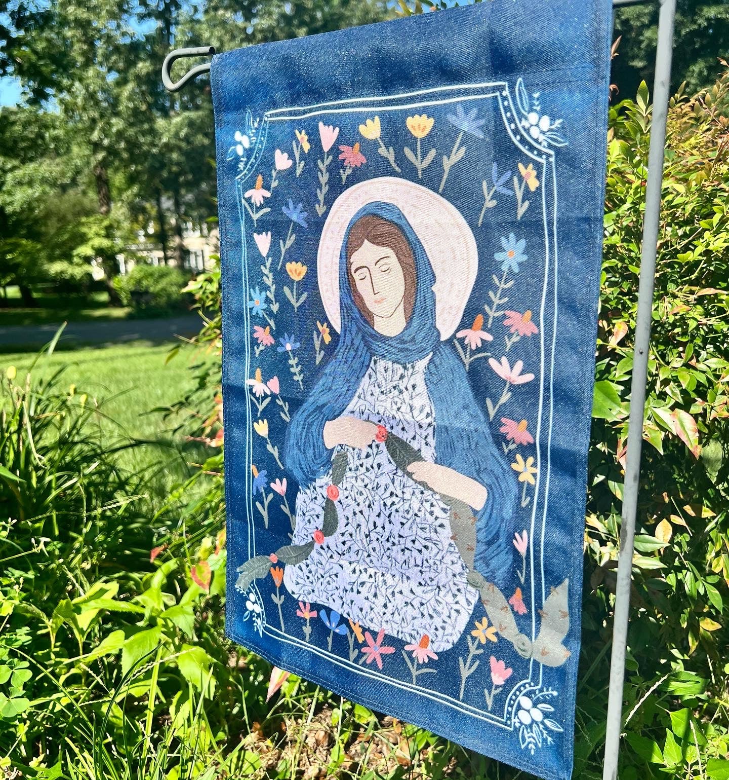 Our Lady Undoer of Knots Garden Flag - 12&quot; x 18&quot;