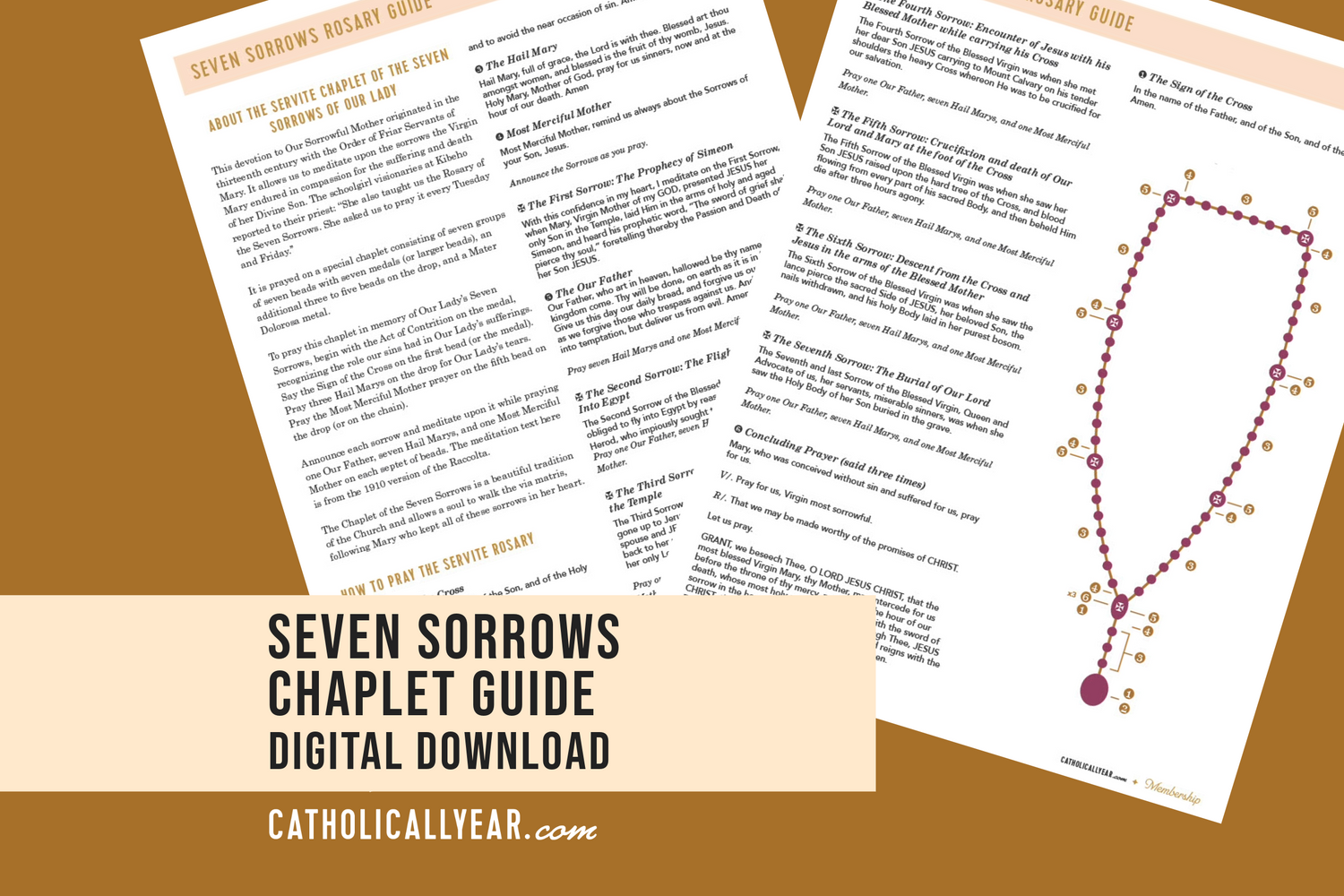 Seven Sorrows Chaplet Guide {Digital Download}