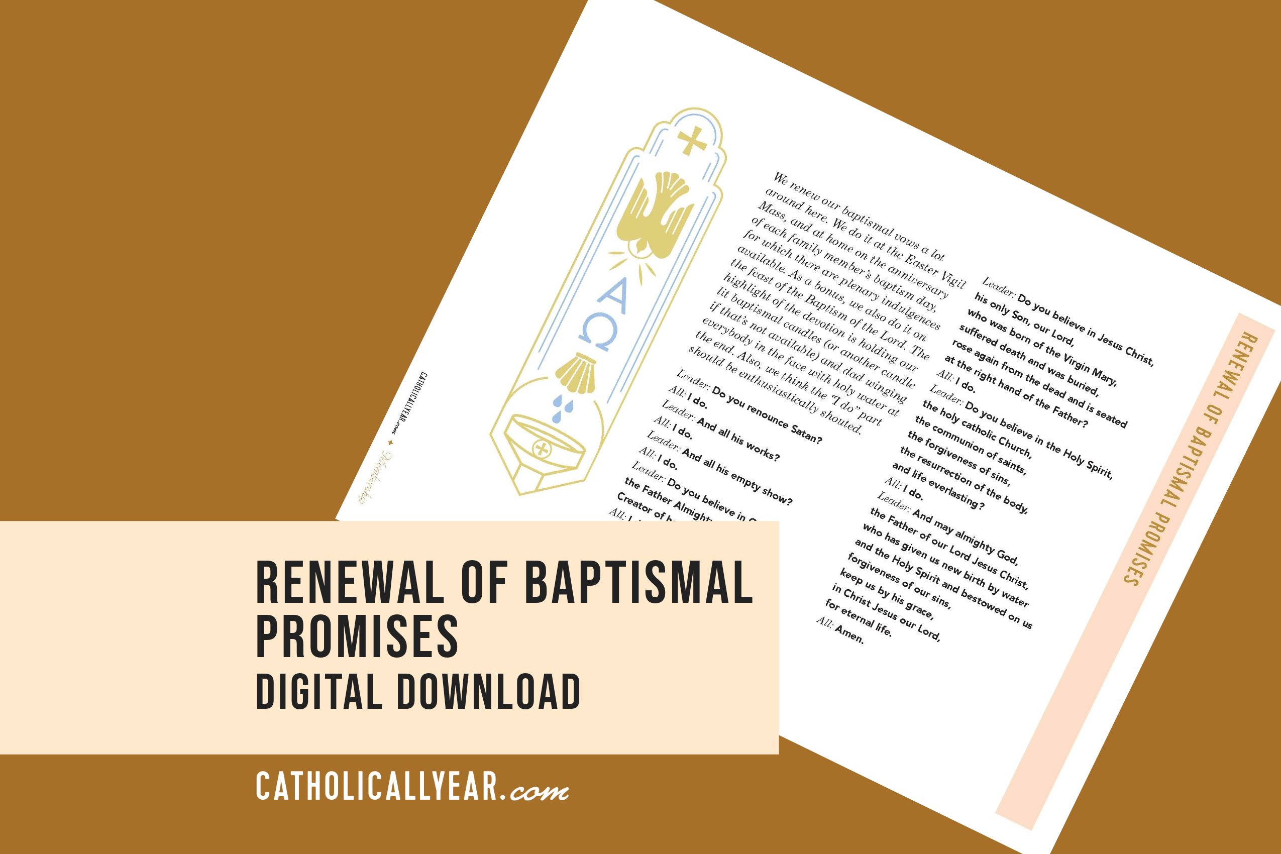 Renewal Of Baptismal Promises Digital Download The Catholic All   Renewalofbaptismalpromises 