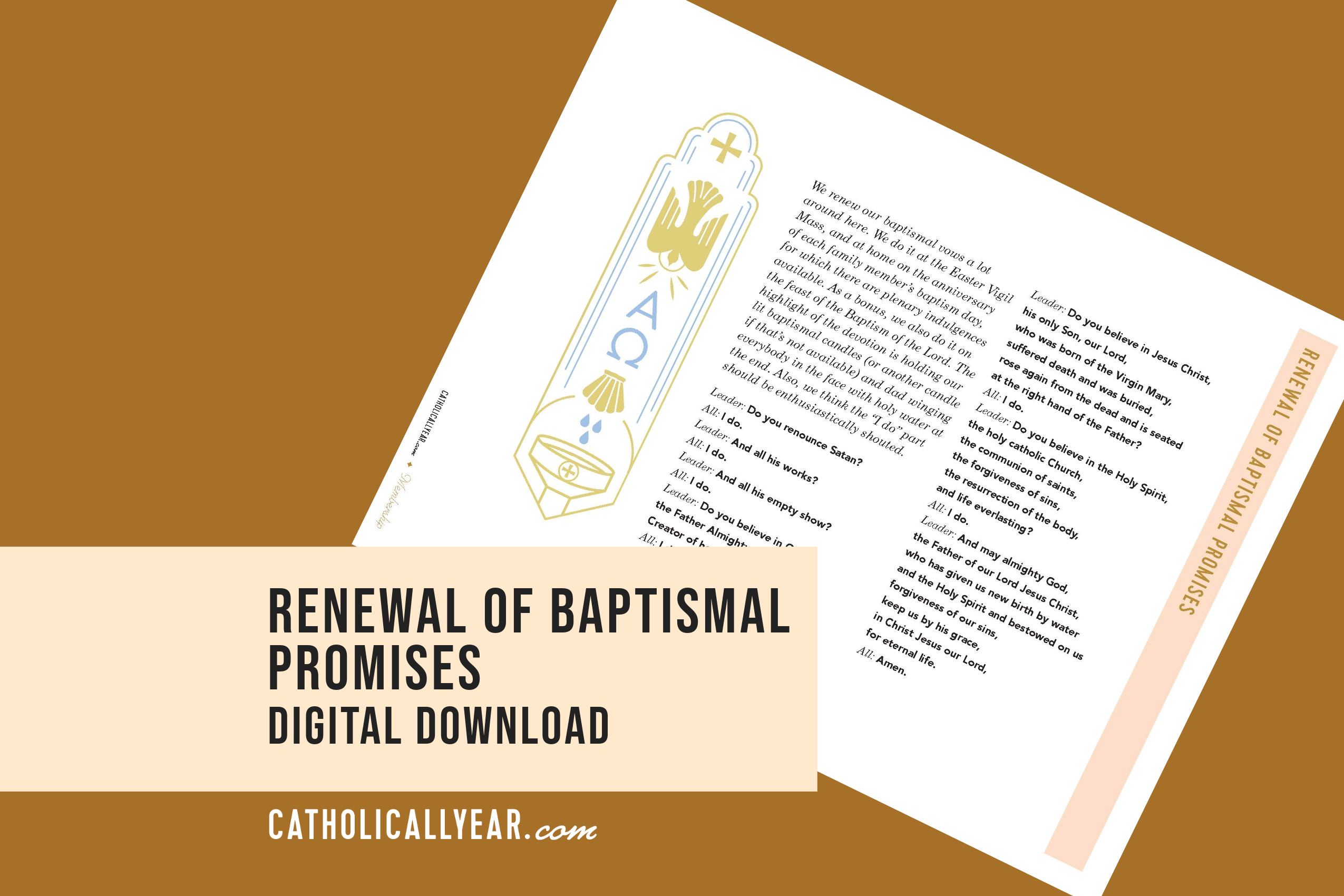 Renewal of Baptismal Promises {Digital Download}