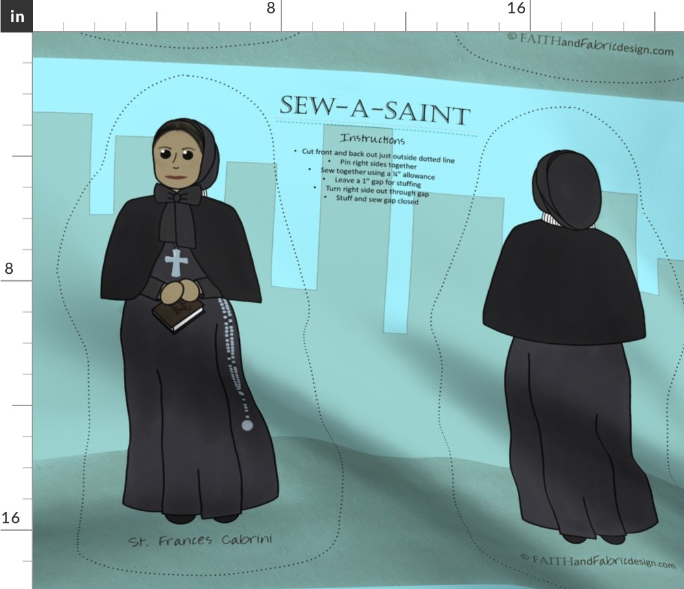 Sew-a-Saint: St. Frances Cabrini (Fabric)