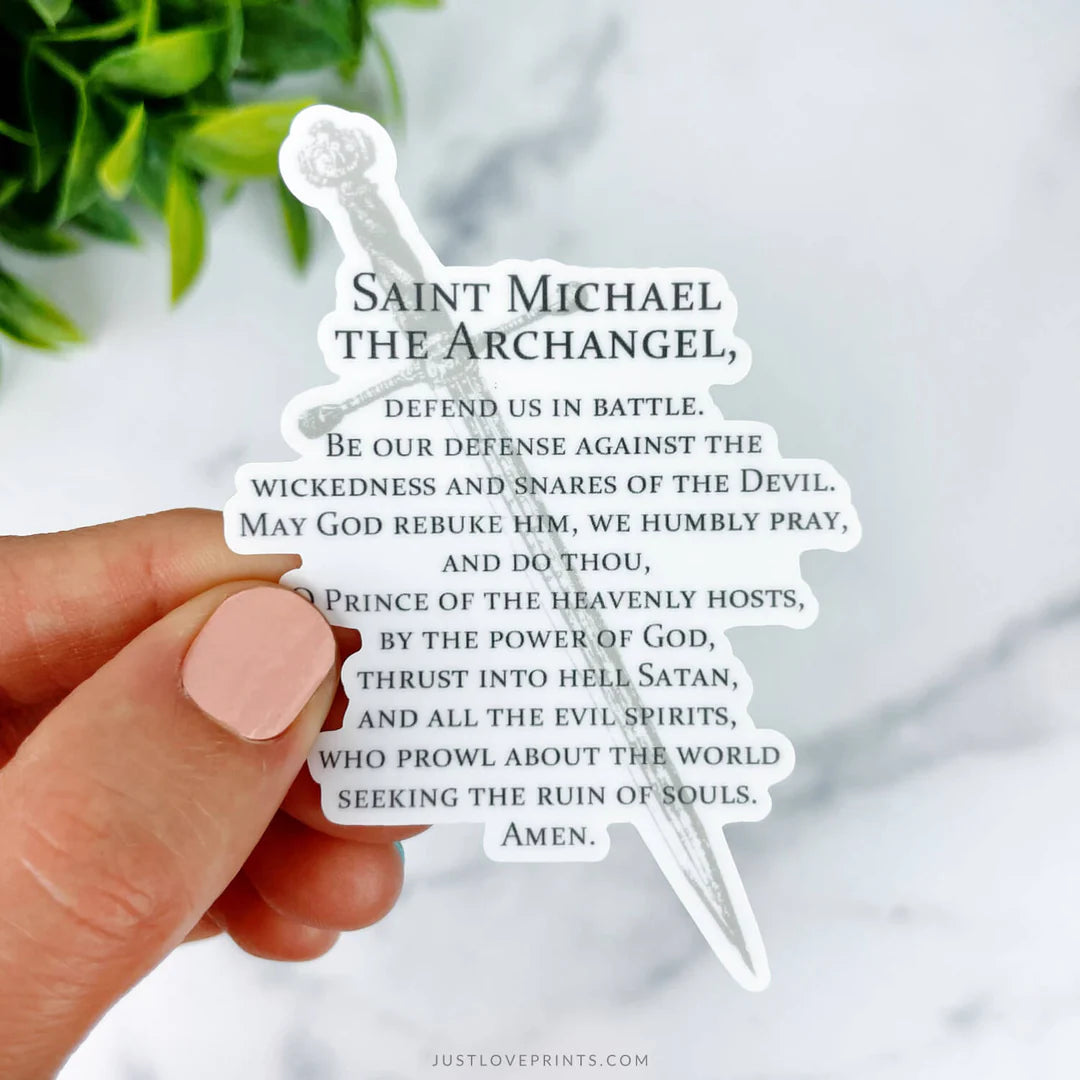 St. Michael Prayer Vinyl Sticker