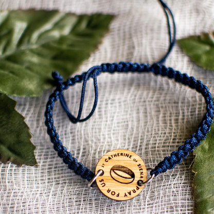 Wooden Saint Medal Bracelet (Adjustable)