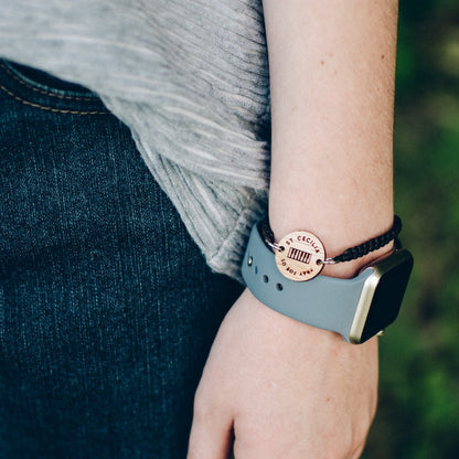 Wooden Saint Medal Bracelet (Adjustable)