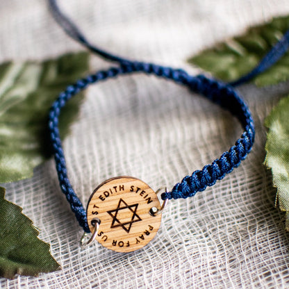 Wooden Saint Medal Bracelet (Adjustable)