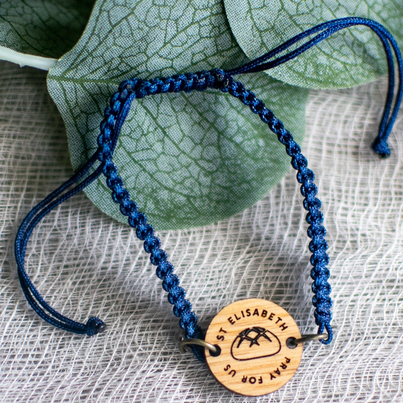 Wooden Saint Medal Bracelet (Adjustable)