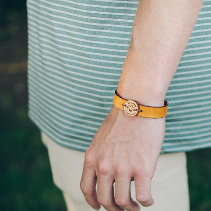 Wooden Saint Medal Bracelet (Adjustable)