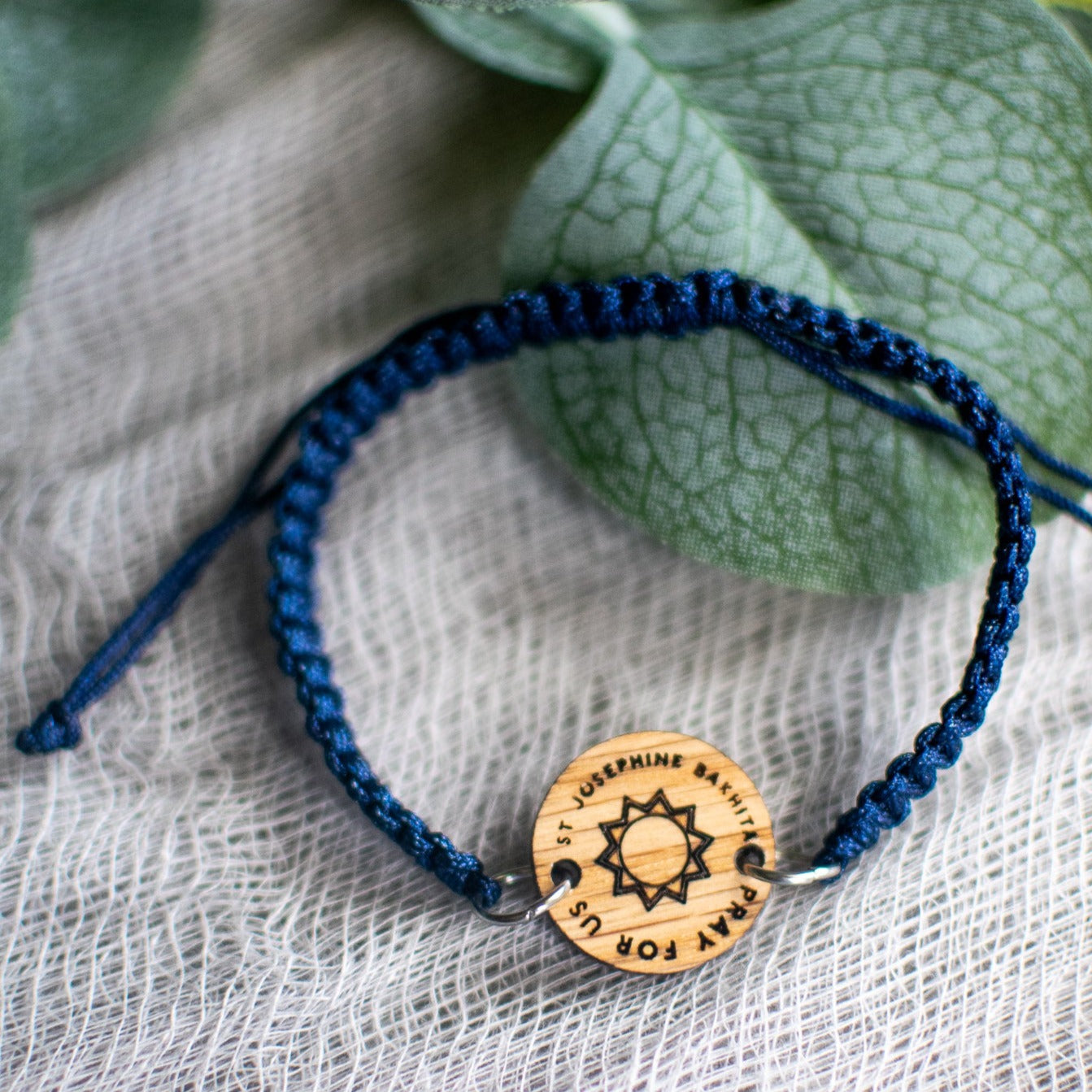 Wooden Saint Medal Bracelet (Adjustable)