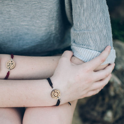 Wooden Saint Medal Bracelet (Adjustable)