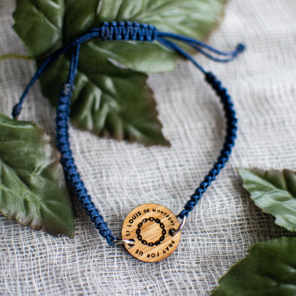 Wooden Saint Medal Bracelet (Adjustable)