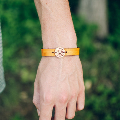 Wooden Saint Medal Bracelet (Adjustable)