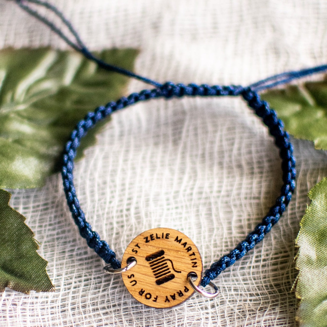 Wooden Saint Medal Bracelet (Adjustable)