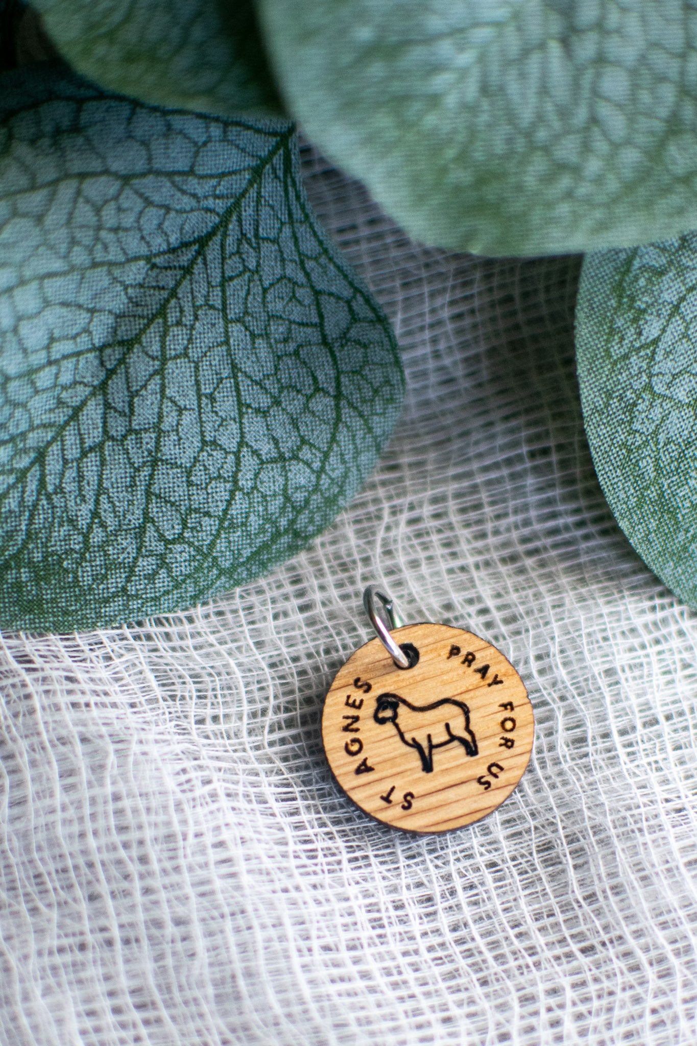 Wooden Saint Medal Necklace