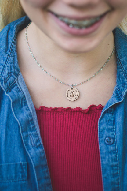 Wooden Saint Medal Necklace