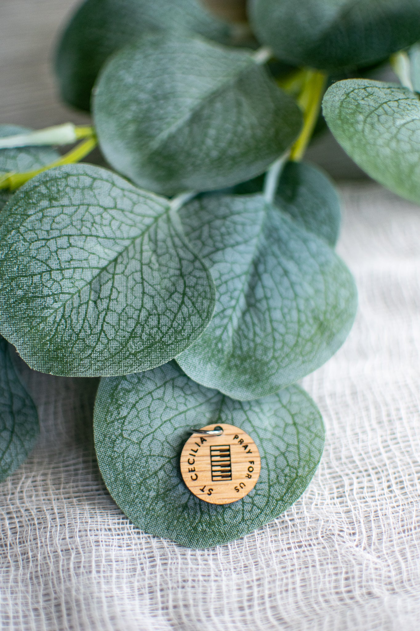 Wooden Saint Medal Necklace