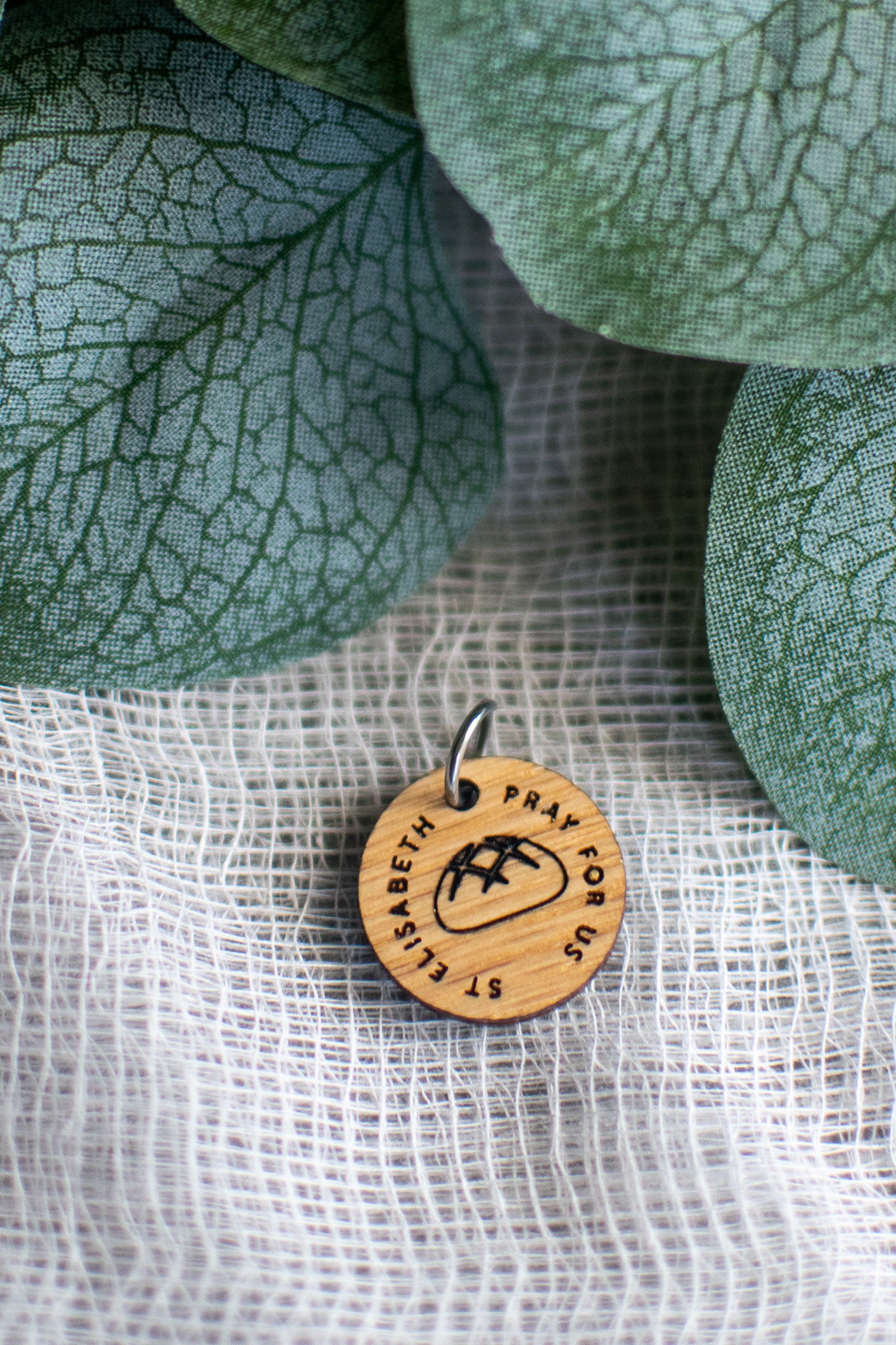 Wooden Saint Medal Necklace