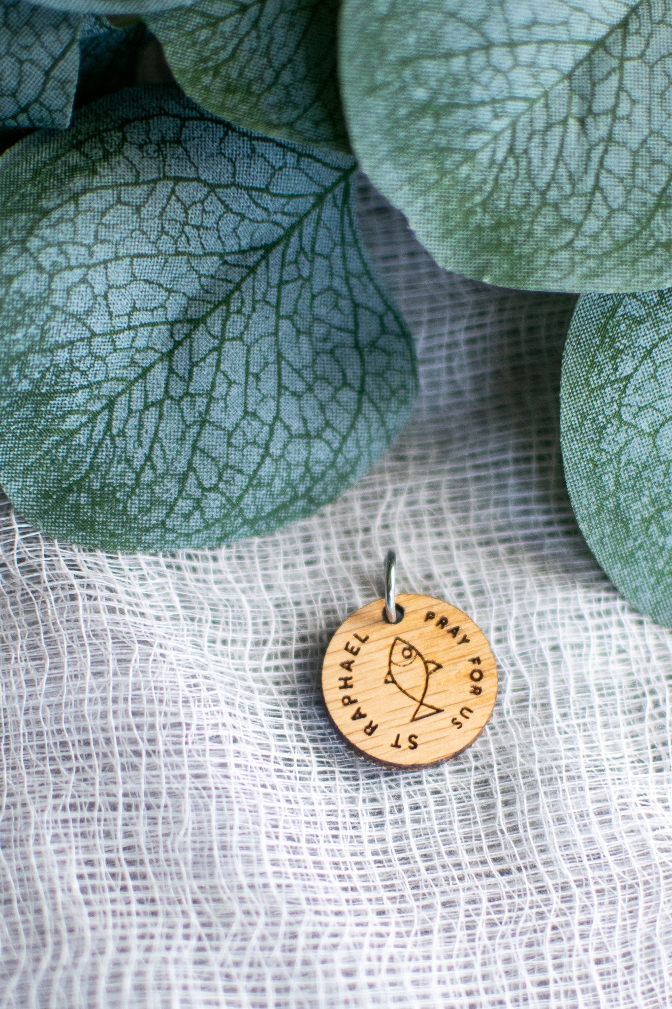 Wooden Saint Medal Necklace