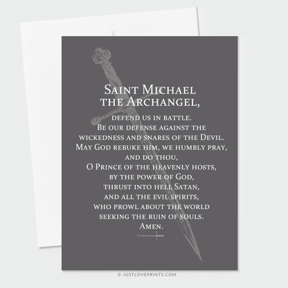 St. Michael Prayer Greeting Card