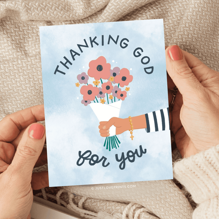 Thanking God For You Greeting Card