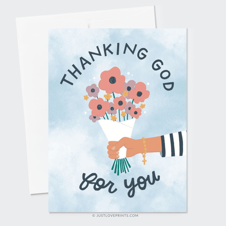 Thanking God For You Greeting Card