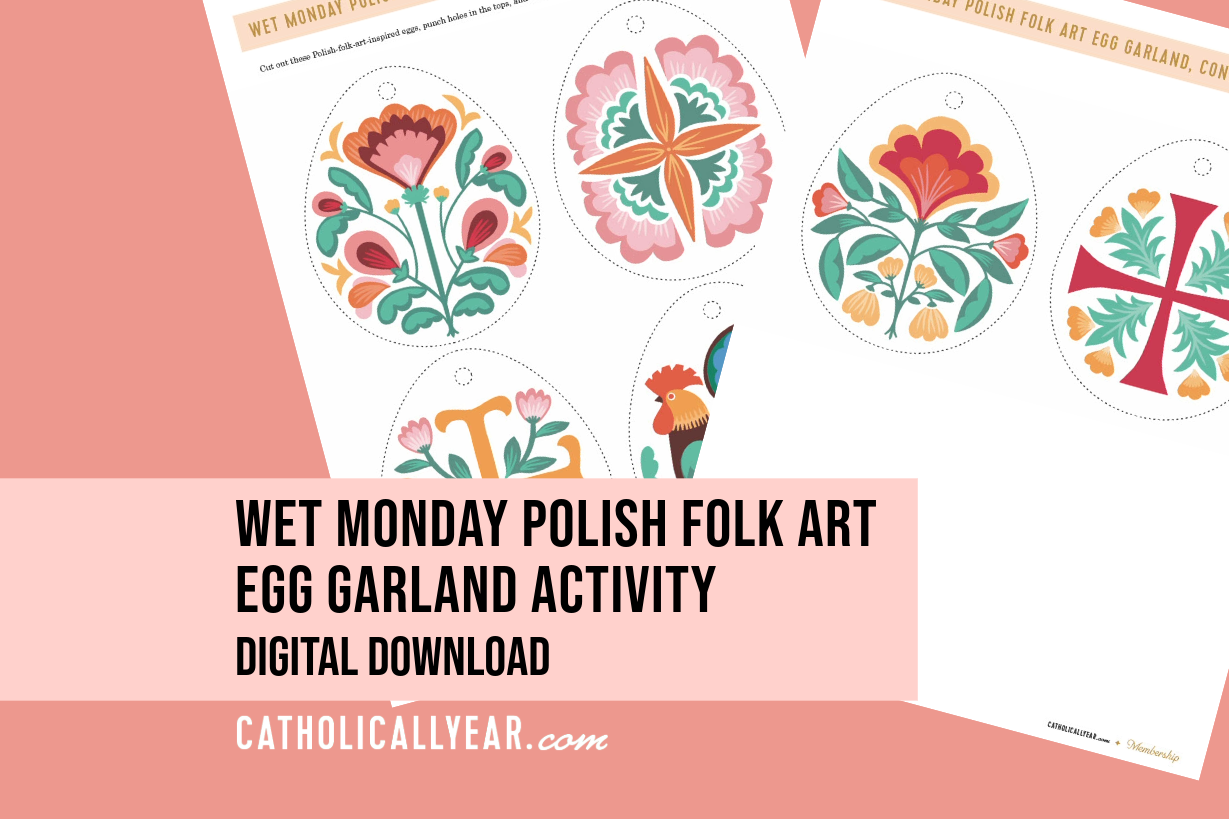 Wet Monday Polish Folk Art Egg Garland Activity {Digital Download}