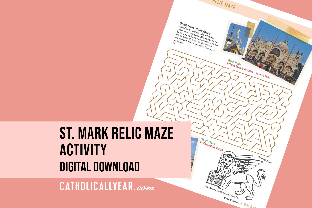 St. Mark Relic Maze Activity {Digital Download}