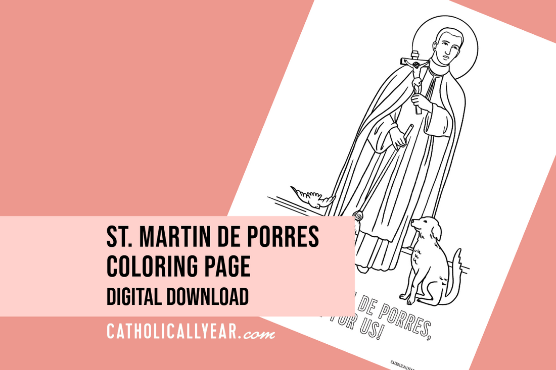 St. Martin de Porres Coloring Page {Digital Download}