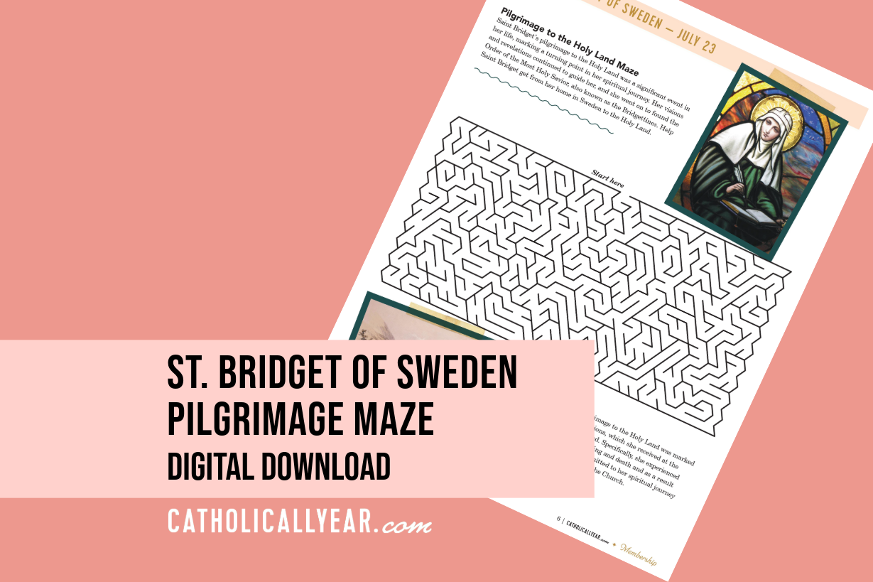 St. Bridget of Sweden Pilgrimage Maze Activity {Digital Download}