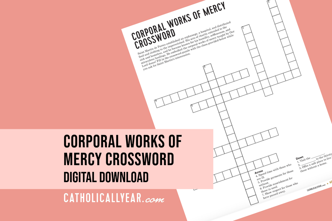 Corporal Works of Mercy Crossword {Digital Download}