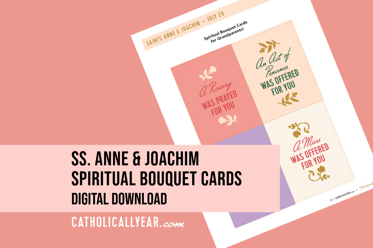 Ss. Anne &amp; Joachim Spiritual Bouquet Cards Activity {Digital Download}