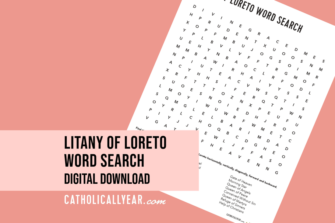 Litany of Loreto Word Search Activity {Digital Download}