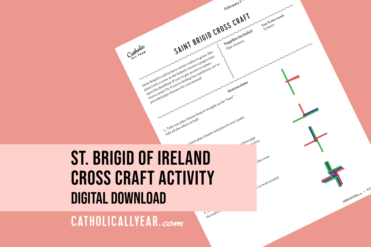 St. Brigid of Ireland Cross Craft Activity {Digital Download}