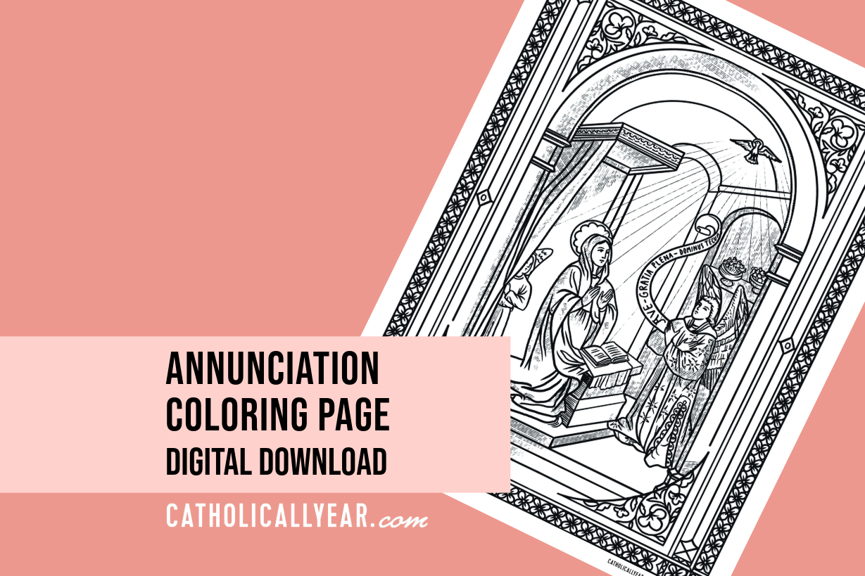 Annunciation Coloring Page {Digital Download}