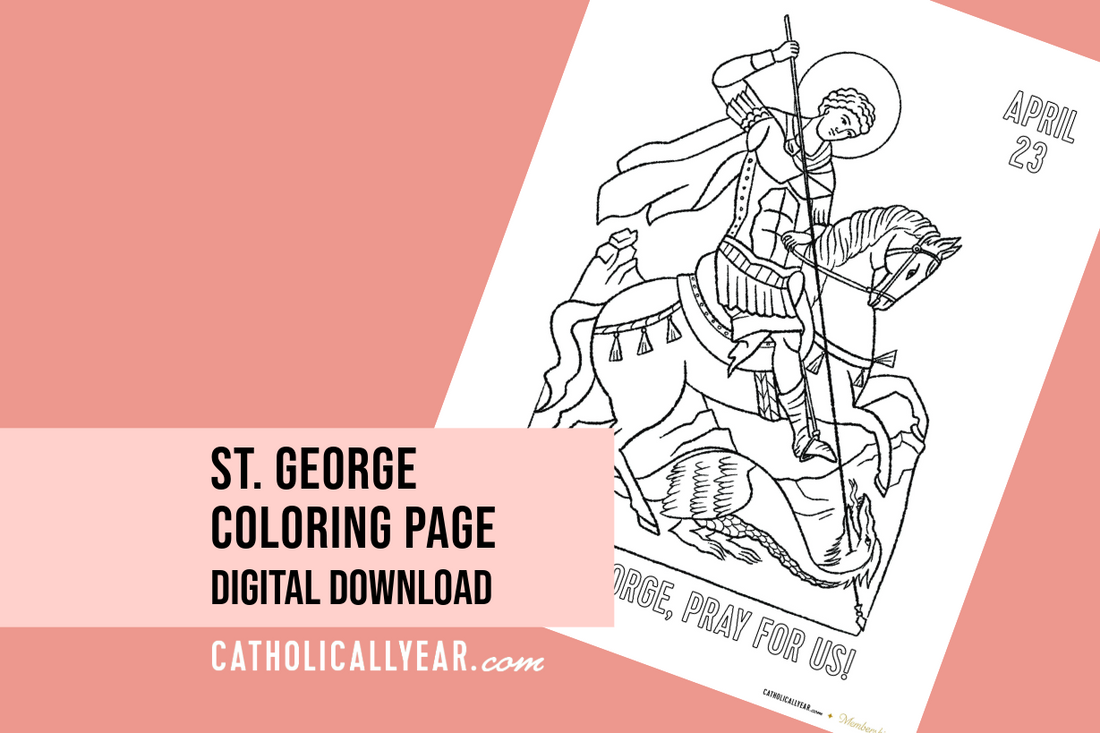 St. George Coloring Page {Digital Download}