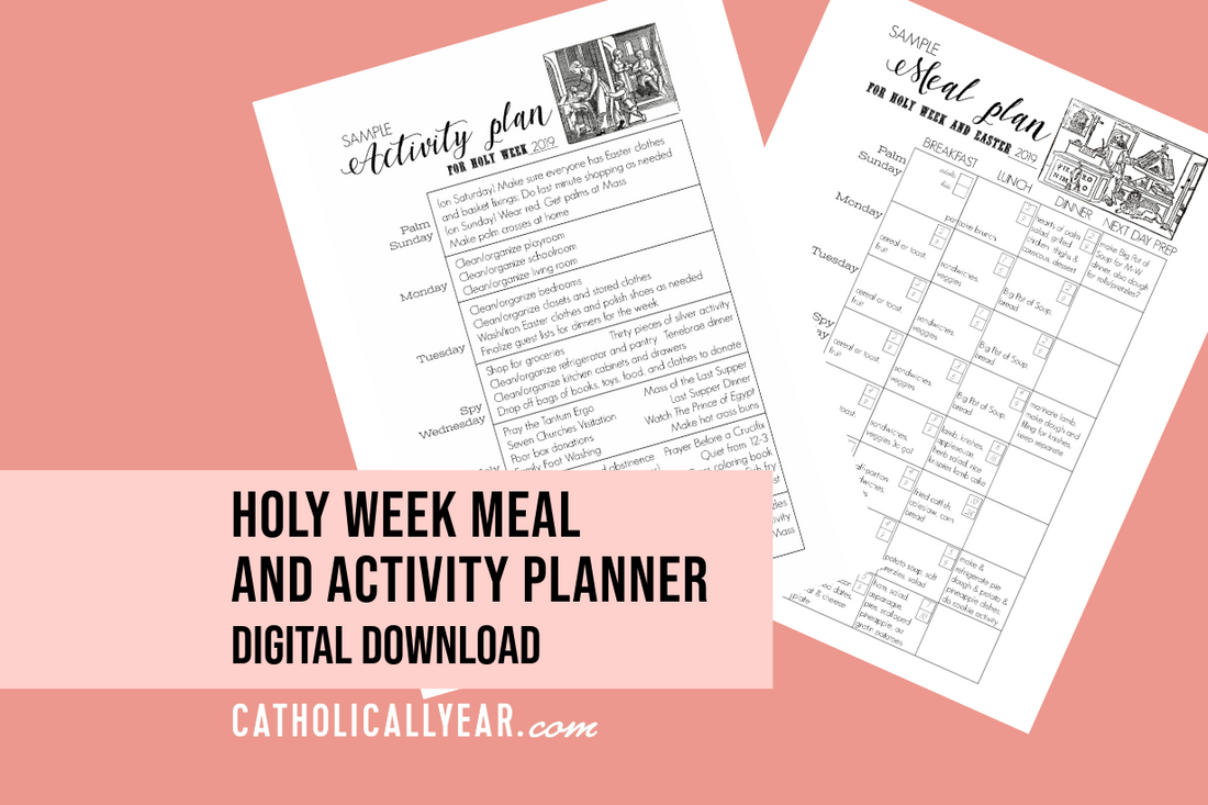 Holy Week Meal and Activity Planner {Digital Download}