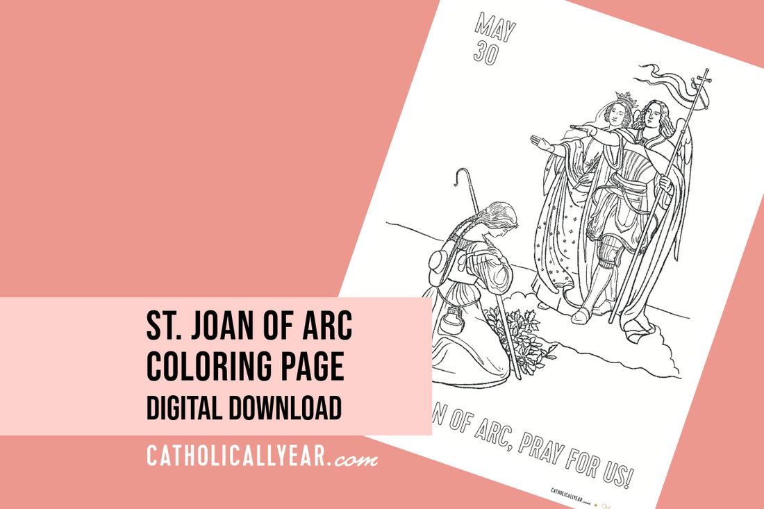 St. Joan of Arc Coloring Page {Digital Download}