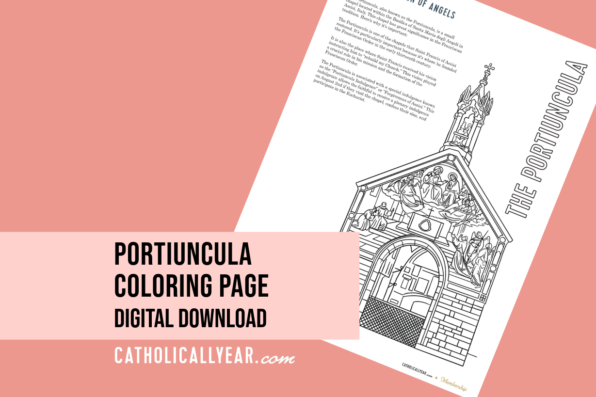 Portiuncula Coloring Page {Digital Download}