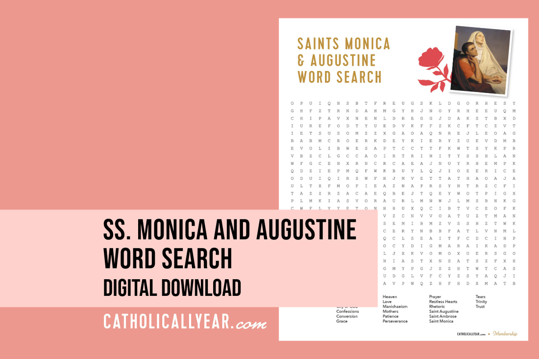 Ss. Monica and Augustine Word Search {Digital Download}