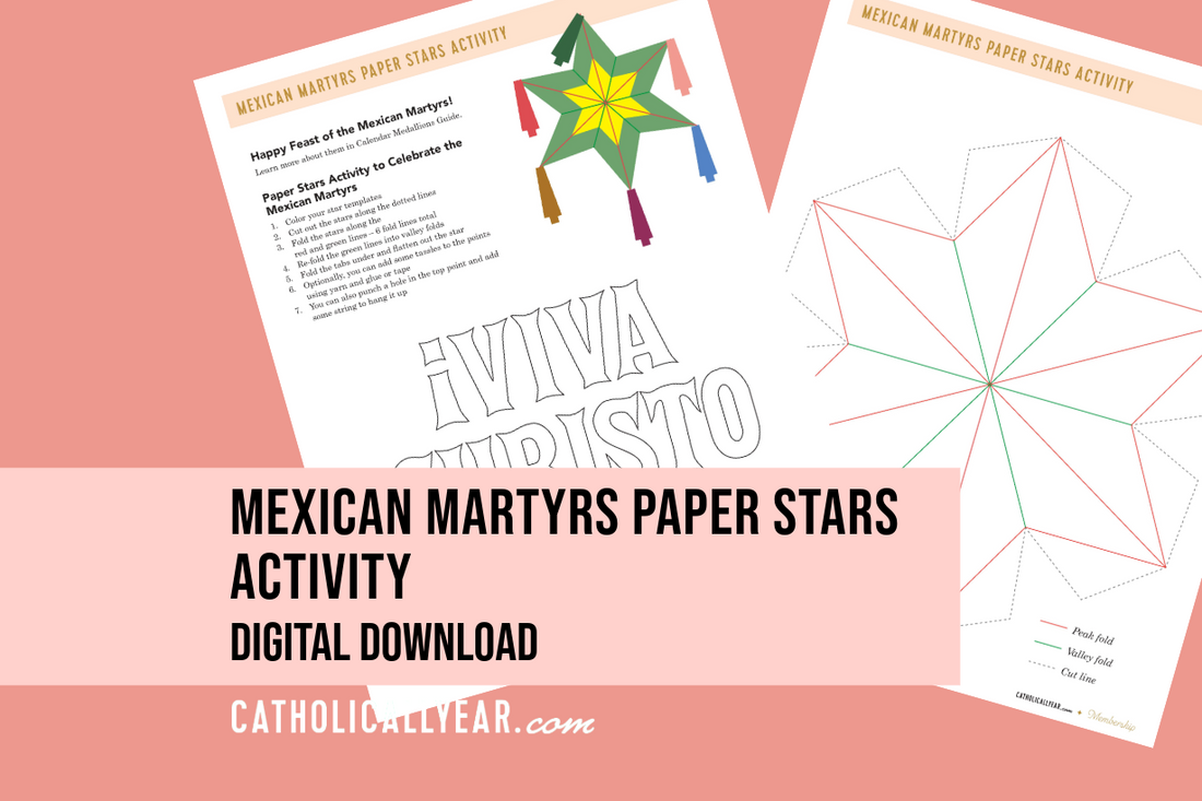 Mexican Martyrs Paper Stars Activity {Digital Download}