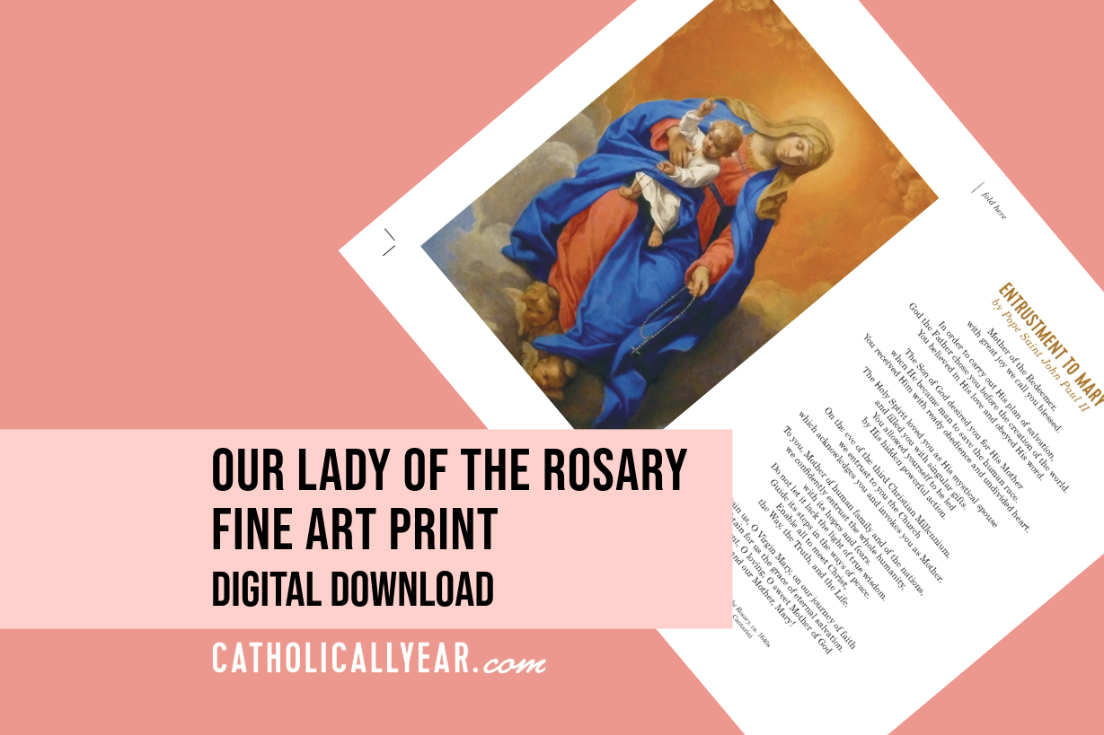 Our Lady of the Rosary Fine Art Print {Digital Download}