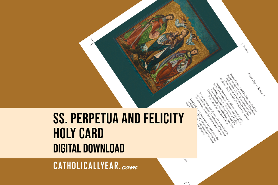 Ss. Perpetua and Felicity Holy Card {Digital Download}