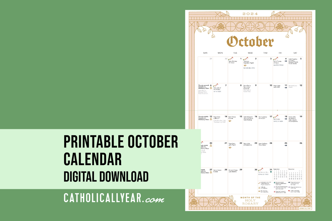 Printable October Calendar