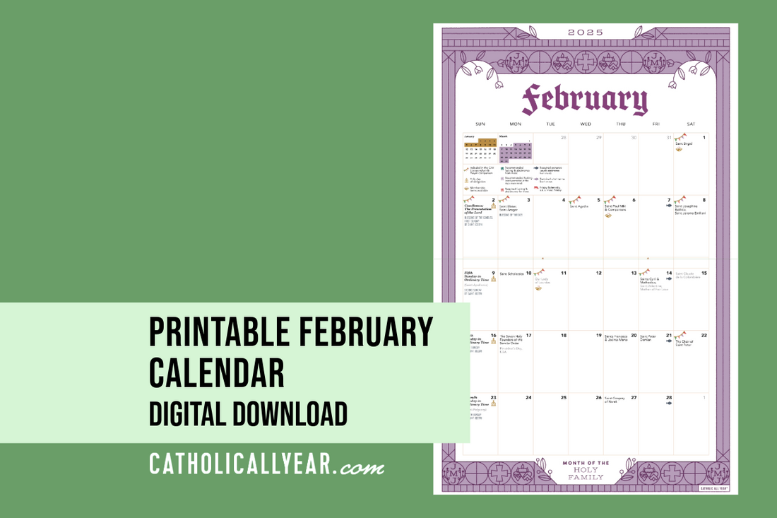 Printable February Calendar