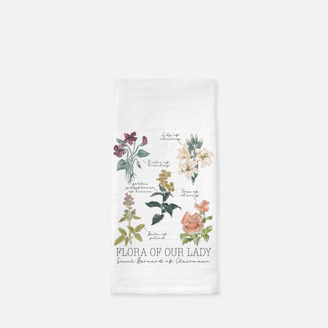 Flora of Our Lady Tea Towel
