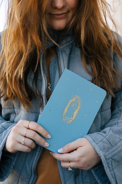 Our Lady of Guadalupe Journal with Gold Detailing