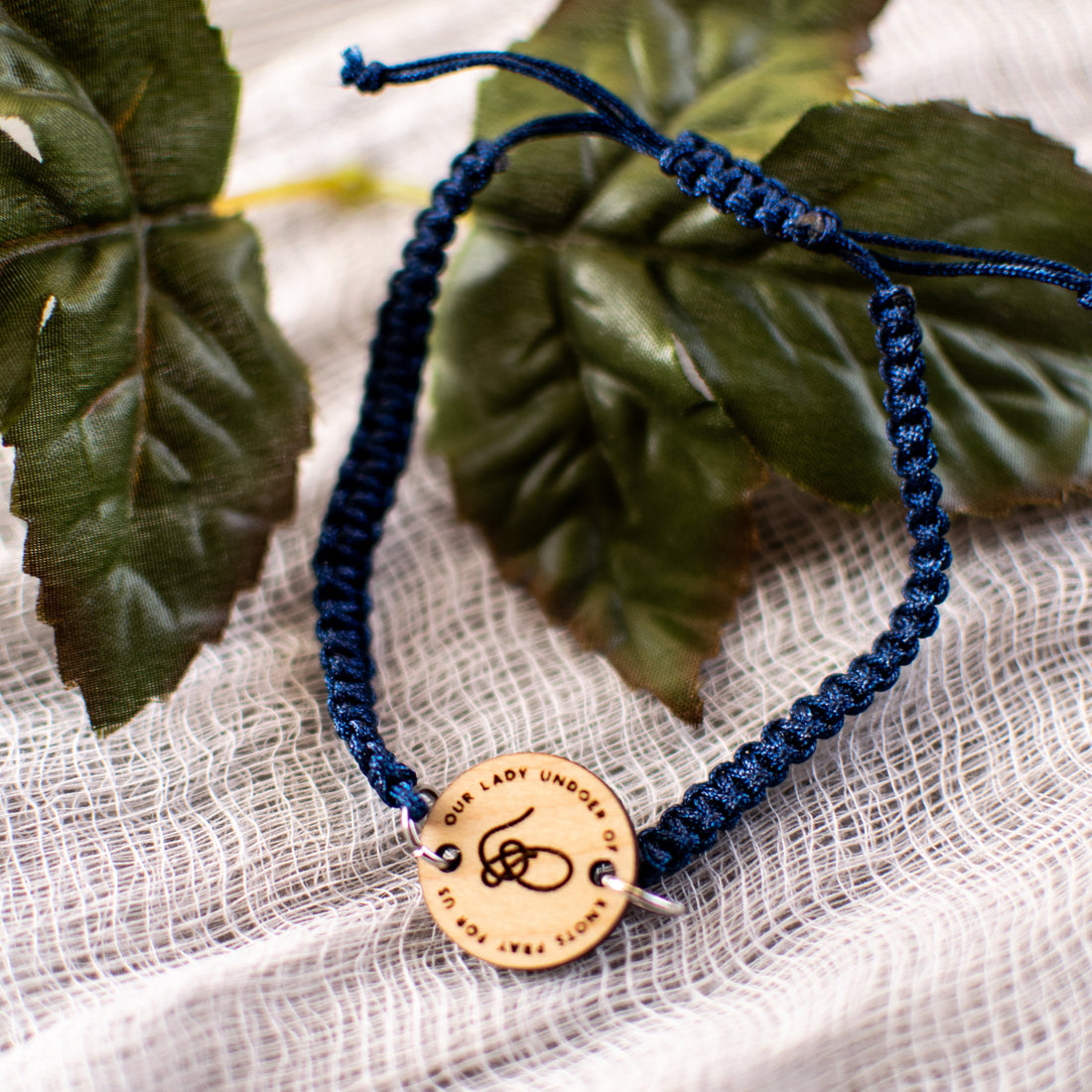 Wooden Devotion Medal Bracelet